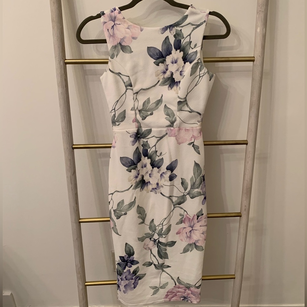 Boohoo Night Floral Midi with Cutout Back